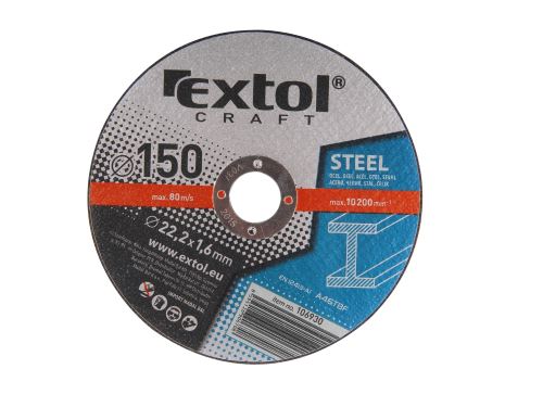 Kotouče řezné Extol 106930 na kov, 5ks, 150x1,6x22,2mm