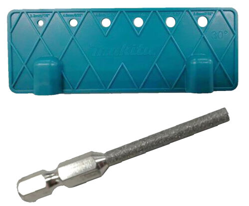Měrka a diamantový pilník do vrtačky 1/4" 4mm