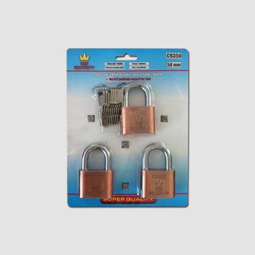 Visací zámek 3 ks 50mm na 1 klíč Richmann PC9350