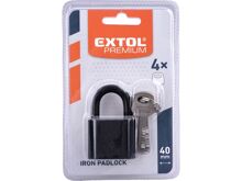Zámek visací Extol 8857414 kovový, 40mm, oko z tvrzené oceli (1)