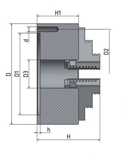 3-čelisťové sklíčidlo s centrickým upínáním Optimum Ø 100 mm