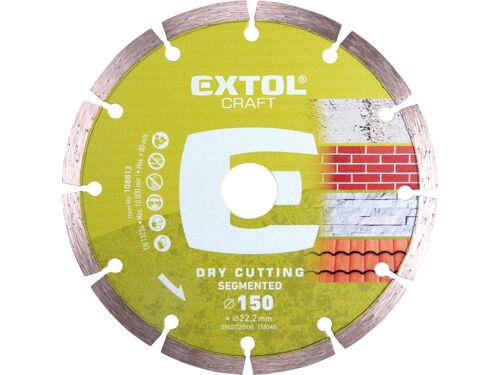 Extol 108813 kotouč diamantový řezný segmentový - suché řezání, 150x22,2x2,3mm