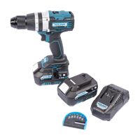 XTline XT102805-2B5B aku vrtačka s příklepem bezuhlíková 18V, 70Nm, 2x baterie 5.0Ah, kufr (1)