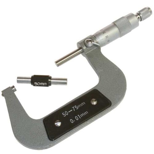 Mikrometr třmenový KINEX/K-MET 7006, 50-75mm/0,01mm, ČSN 25 1420, DIN 863