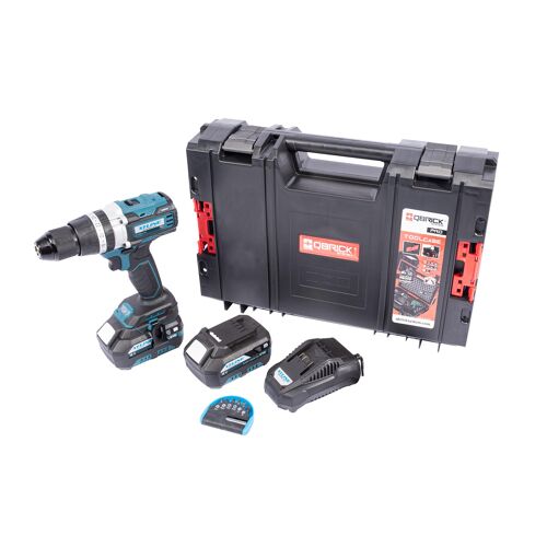 XTline XT102805-2B5B aku vrtačka s příklepem bezuhlíková 18V, 70Nm, 2x baterie 5.0Ah, kufr
