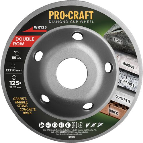 Diamantová brusný kotouč Double Row Procraft WR125