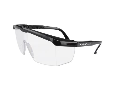 Brýle ochranné čiré Extol, univerzální velikost, zorník třídy F s ochranou proti oděru