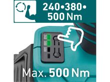 Utahovák rázový 1/2" aku SHARE20V, 500Nm, BRUSHLESS Extol 8791814 (1)