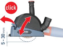 Extol 8807026 kryt/adaptér odsávací pro řezání úhlovou bruskou, 115/125mm (3)