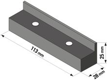 Ochranné čelisti na svěrák 2ks, délka 113mm, s magnety, Extol 8812697 (3)