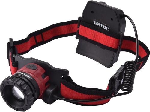 Čelovka Extol 43190, 450lm CREE XPL, nabíjecí, USB, 10W CREE XPL, funkce ZOOM