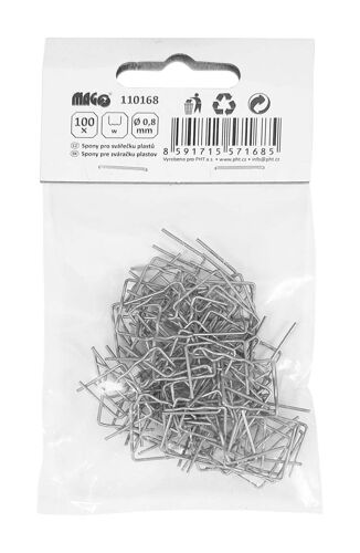 Spony pro svářečku plastů (w) 0,8mm 100ks Magg 110168