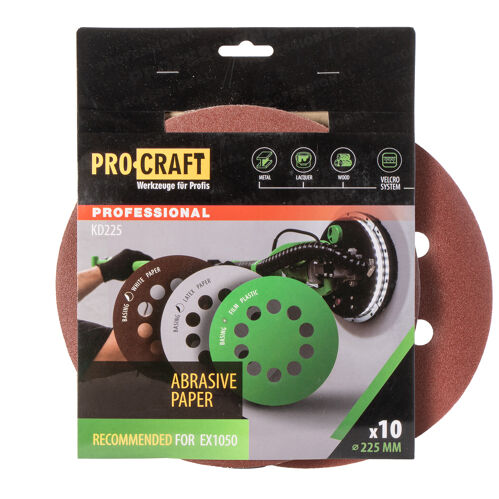 Brusný papír 10ks, P120 Procraft KD225.120