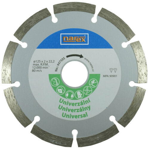 Diamantový řezný kotouč Narex 00647505, 125mm