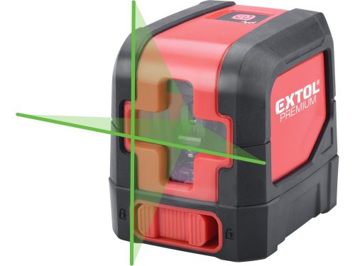 Laser Extol 8823306 zelený liniový, křížový samonivelační