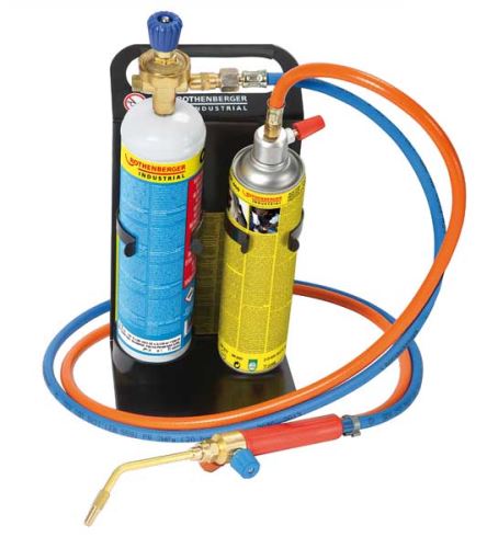 Rothenberger svářeč ROXY KIT Plus, 1x kyslíková a 1x plynová bomba