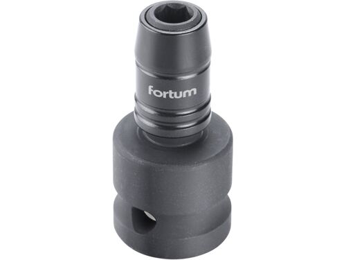 Rázový adaptér 1/2" na hroty 1/4", Fortum 4790002, CrMoV