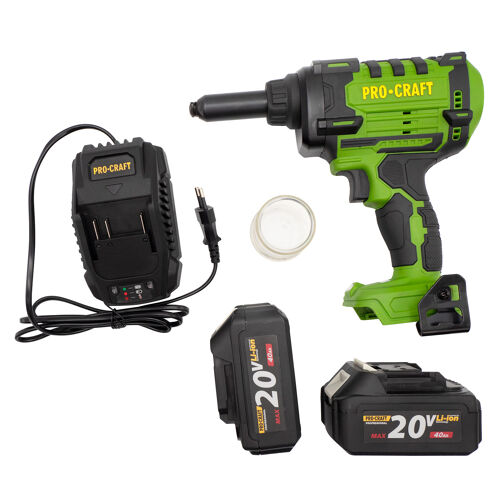 Aku nýtovací pistole Procraft PRG20, pro nýty 2,4-6mm