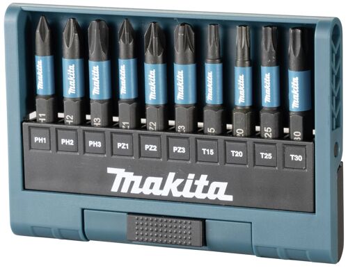Sada 10ks torzních bitů 1/4" Impact Black, Makita E-12011