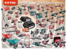 Fukar/vysavač 2v1 aku SHARE20V, 20V Li-ion, 2000mAh Extol 8891876 (10)