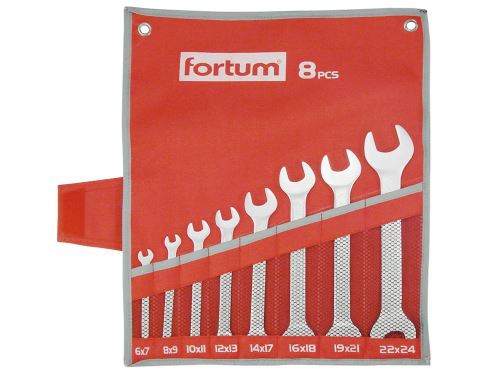 Klíče Fortum 4730102 ploché, sada 8ks, 6-24mm