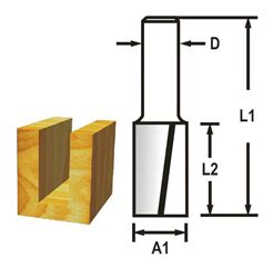 Drážkovací fréza 2 břit stopka 6mm, 14x19x51mm, Makita D-47488