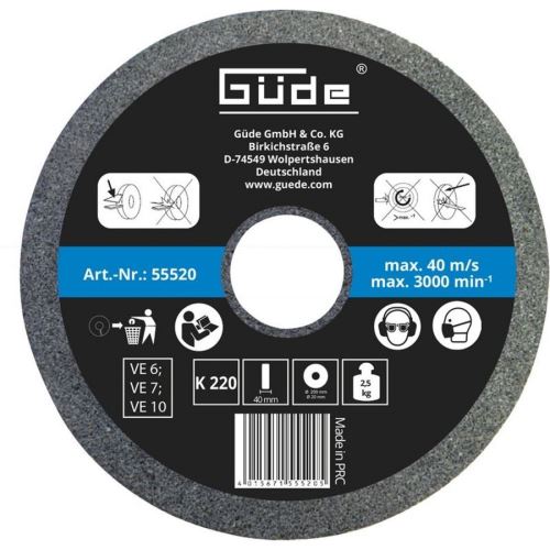 Güde 55520 brusný kotouč pro mokré broušení 200x40x20mm, K220