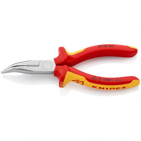 Půlkulaté kleště Knipex 2526160, 160mm zahnuté, izolované