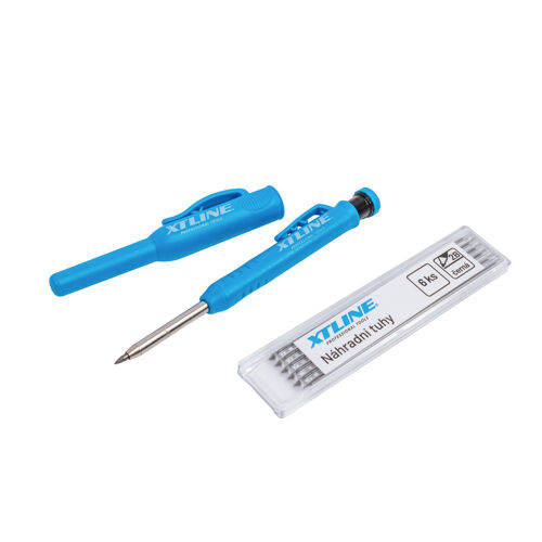 XTline XT130320 mechanická truhlářská tužka 155mm + náhradní tuhy 1bal/6ks
