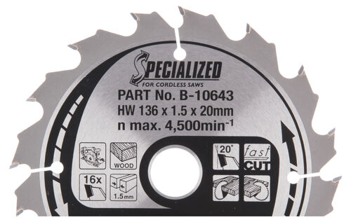 Pilový kotouč 136x20mm 16Z Makita B-10643