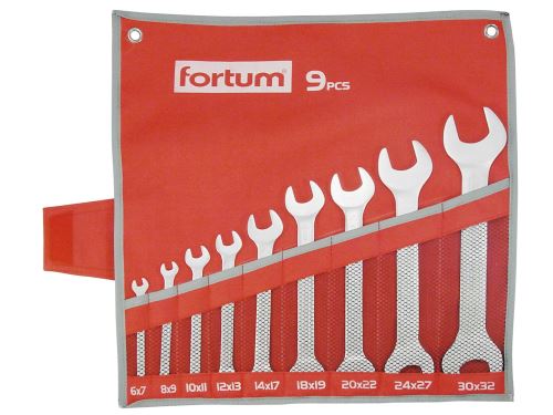 Klíče ploché Fortum 4730101, sada 9ks, 6-32mm