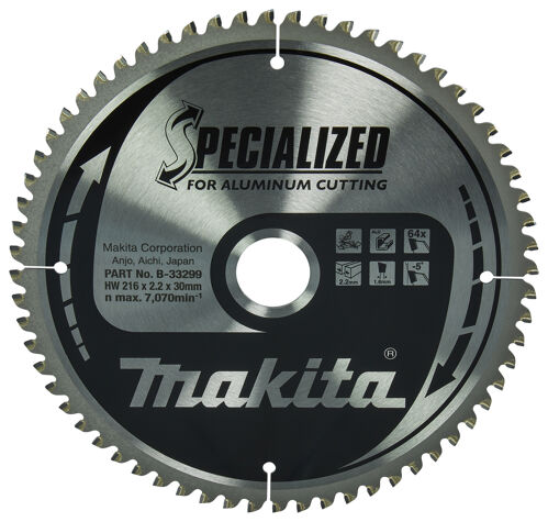 Pilový kotouč 216x30mm 64zubů, Makita B-33299 na hliník
