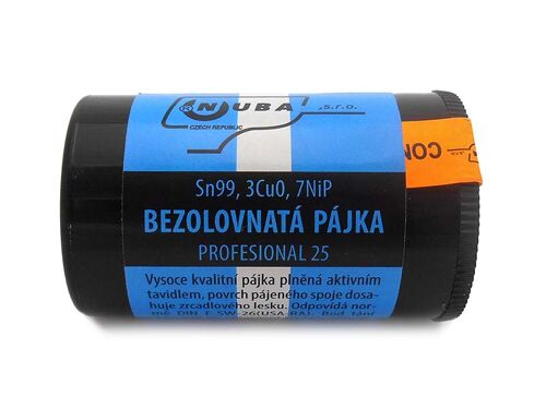 Pájecí cín Sn99, 3Cu0, 7NiP, pr.1,0mm, 25g, Nuba P2/25N