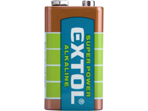 Baterie alkalické Extol 42016, 1ks, 9V (6LR61)