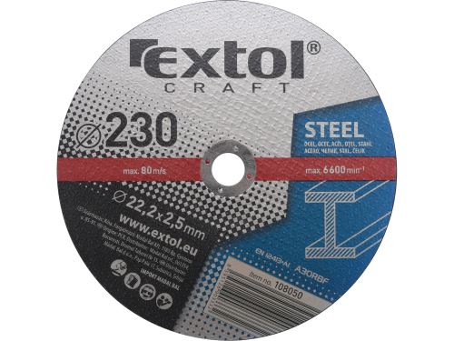Kotouče řezné Extol 108050 na kov, 5ks, 230x2,5x22,2mm