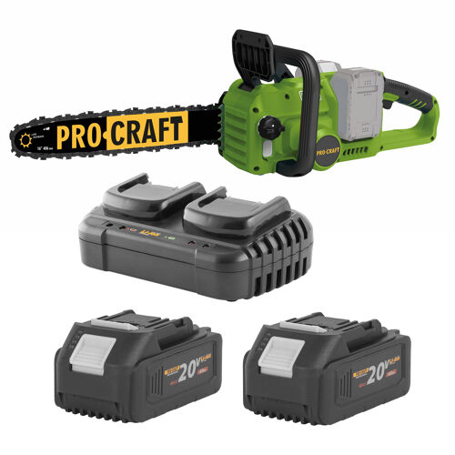 Aku řetězová pila PCA42/2, 2x20V s bateriemi 4,0Ah, Procraft SPCA42/2-20/4-20/2