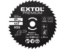 Kotouč pilový HSS, průměr 89x1x10mm, 44T Extol 8893022E