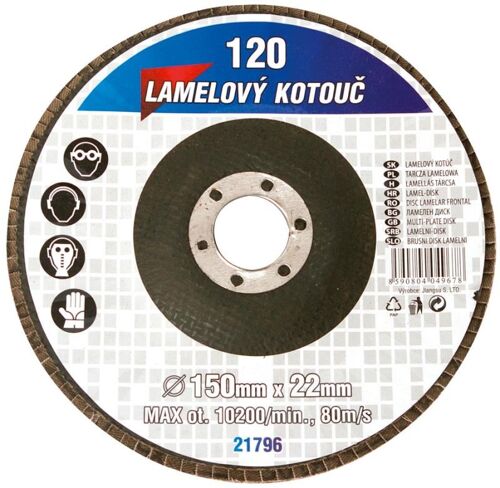 Kotouč lamelový brusný 150mm, hrubost 80