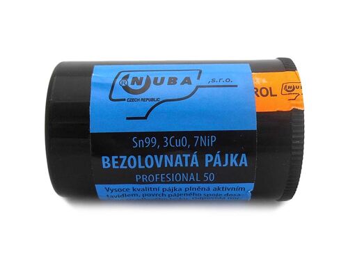 Pájecí cín Sn99, 3Cu0, 7NiP, pr.1,0mm - 50g, Nuba P2/50N