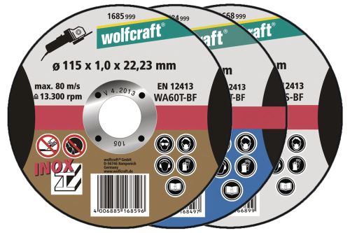 Wolfcraft Řezací kotouč ø115x1,0x22,2mm INOX 1685999