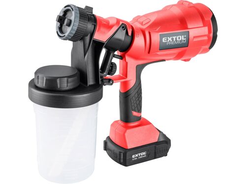 Pistole stříkací HVLP aku SHARE20V, 20V Li-ion, 2,0Ah, Extol 8891862