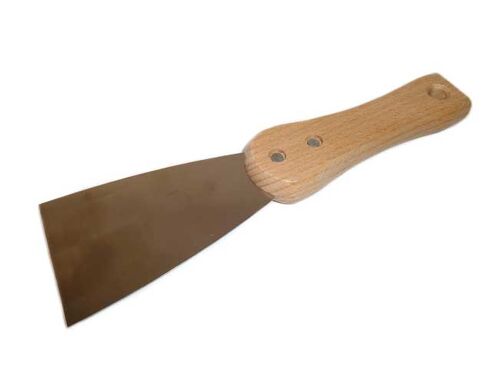Nerezová špachtle 150mm dřevěná rukojeť, Magg 080059
