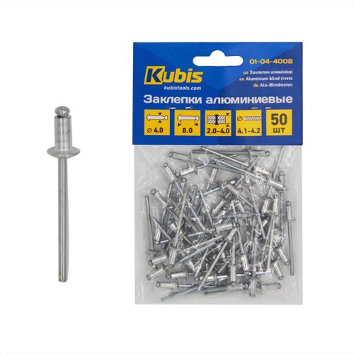 Hliníkové nýty 4.8x30mm, 50ks Kubis 01-04-4830
