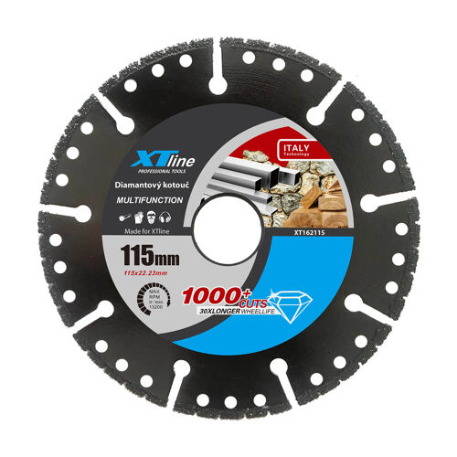 Kotouč univerzální XTline XT162125, na dřevo, kámen, ocel, 125mm