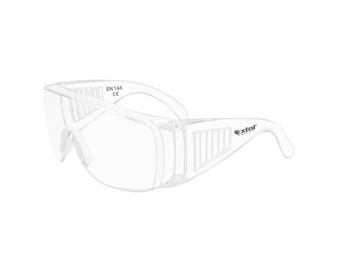 Brýle ochranné polykarbonát Extol, univerzální velikost, čirý, panoramatický zorník třídy F,