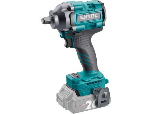Utahovák rázový 1/2" aku SHARE20V, 500Nm, BRUSHLESS, bez aku Extol 8791815