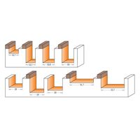 Dlabací a srovnávací fréza CMT C90116011B s ložiskem - D16x19 B16 S=8 HM (2)