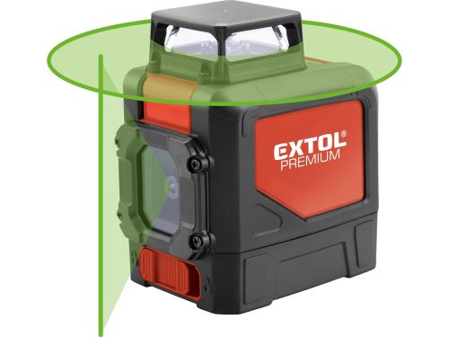 Laser Extol 8823307 zelený liniový, křížový samonivelační
