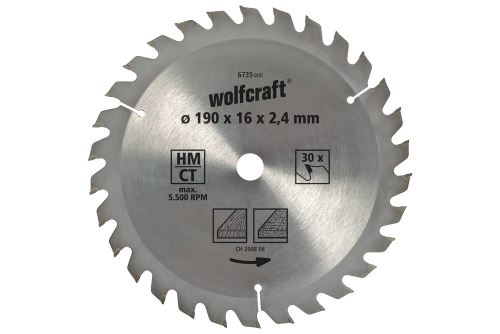 Wolfcraft Pilový kotouč hrubé řezy ø210x30 Z30 6737000