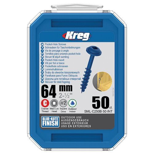 Kreg SML-C250B-50 sada šroubů Blue-Kote - 64mm, 50ks